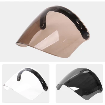 090E Предпазна козирка мотоциклетни шлем с обектив от КОМПЮТЪР, 3-защелкивающийся Дизайн, открит козирка шлем за лице