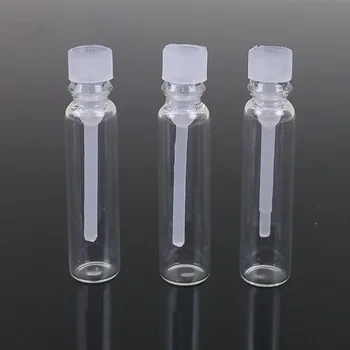 100 бр./лот 1 мл, 2 мл, 3 мл стъклен флакон за парфюм, флакон за мини-проби, козметичен контейнер за опаковане на мостри на парфюми