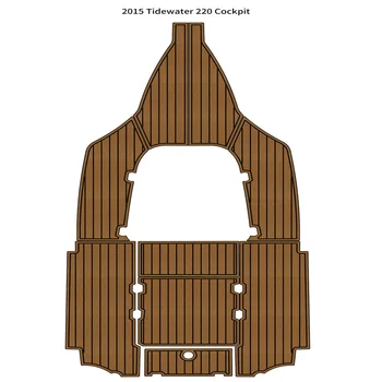 2015 Tidewater 220 Подложка за пилотската кабина лодки от EVA пяна тиково дърво, подложка за пода на палубата самоклеящийся