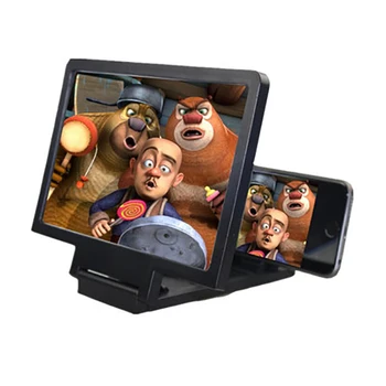3D Усилвател на екрана на мобилен телефон, Увеличители за лещи от PVC, HD Антирадиационный притежател на видео, Универсална поставка за телефон