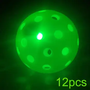 Led топки за пиклбола с 40 дупки за начинаещи нощни игри на открито