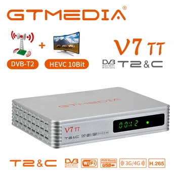 V7TT GTMEDIA V7 TT DVB-T/T2/DVB-C /J. 83B Земя, Сателитен Приемник, H. 265 HEVC 10-битов USB PVR Готов Приемник на сигнала 1080P HD