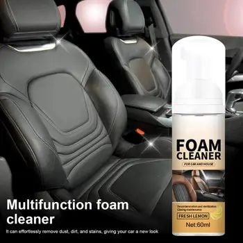 Автомобилно Средство за почистване на кожата на купето на Автомобила, Мултифункционален Препарат за почистване на пяна за автомобил, Универсална Мощно Средство за почистване на превозното средство, което не изисква усилия.