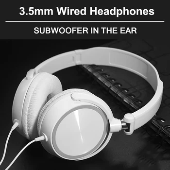 Безжични слушалки Bluetooth 5.0 Слушалки 3.5 мм слушалки с Кабел, Сгъваеми слушалки Слушалките с шумопотискане за iPhone Xiaomi