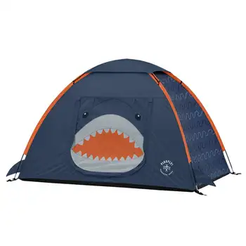 Двойна палатка Фин the Shark - тъмно синьо / оранжево / сиво на цвят, едностаен