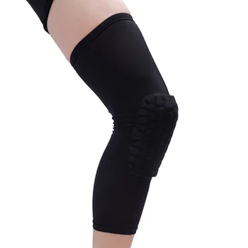Дишащи спортни футболни баскетболни коленете, наколенник под формата на сот, ръкав за крака, Компресиране защита на телета, поддръжка на коляното.