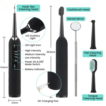 Електрически ултразвукова комплект за почистване на зъбите Инструменти за отстраняване на зъбен камък за Пречистване на петна по зъбите, устната кухина