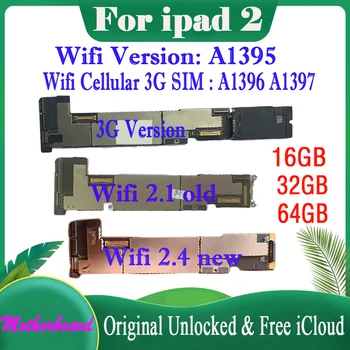 За ipad 2 дънна Платка версия на WIFI/WIFI + SIM, 3G с Чист iCloud, Оригиналната Разблокированная Протестированная Добре Работеща Плоча A1395 A1396 A1397
