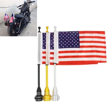 За Багажника Harley XL883 1200x48 Хромиран Мотоциклет Със Задно Странично Монтиране на Пилон САЩ Флаг Америка