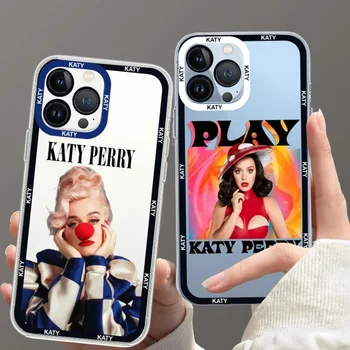 Калъф за телефон Singer K-Katy P-Пери за Samsung S20, S21, S22, S23 Ultra Plus, S10 с прозрачен кант