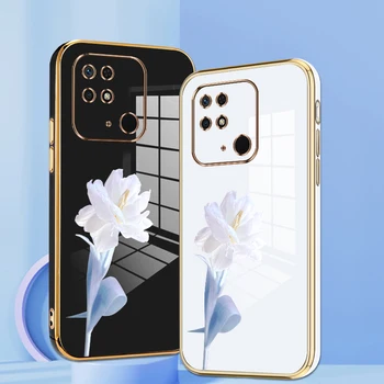 Калъфче за телефон с дизайн на орхидеи за Xiaomi Redmi Note K40 10В 10A 10 9T Poco F3 Pro Мек калъф