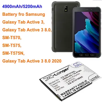 Камерън Китайско 4900 mah/5200 mah Батерия EB-BT575BBE GH43-05039A за Samsung Galaxy Tab Active 3 8,0, SM-T570, SM-T575, SM-T575N