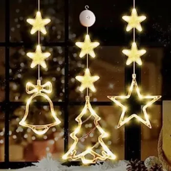 Коледна Украса Led Коледна Лампа За Присоске за Дома Сватба Парти Прозорец Висящи Украшения Навидад Коледни Подаръци 276