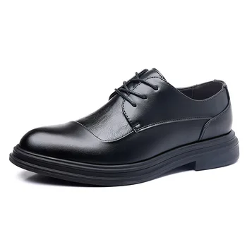 Мъжки обувки Вечерна рокля и Черни Обувки за Мъже Кожени Сватбени Zapatos Дерби Кафяви Мъжки Офис Обувки за Мъже Zapatos Oxford Hombre