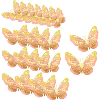 Набор от стенни декорации BIG Butterfly от 20 обекти с 3D пеперуда за партита, 3 размера