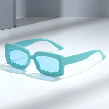 Нови квадратни слънчеви очила в ярки цветове в Европейския и американския стил, модни очила в малка рамки, слънчеви очила са за улицата