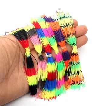 От 50 теми силиконови прагове за стръв Материали за връзване на мухи Buzzbaits Spinner рейнбоу цвят на полата за мормышек с пайети, пола, за калмари с решетка