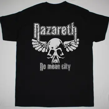 Реколта мъжка тениска Nazareth No mean City, черен памук, всички размери 1F785