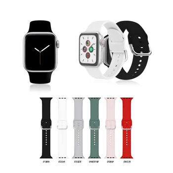 Силиконов Ремък За Apple Watch Band 44 мм 45 мм 40 мм 41 мм 42 38 49 мм Гривна За Iwatch Ultra Series 8765 SE 4 Гумена Лента