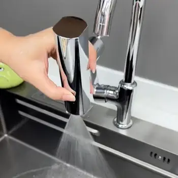 Спрей за кухненска мивка с високо налягане, Въртяща се на 360 градуса дюза за кран, универсален пулверизатор със защитата от пръски вода за кухнята, дома
