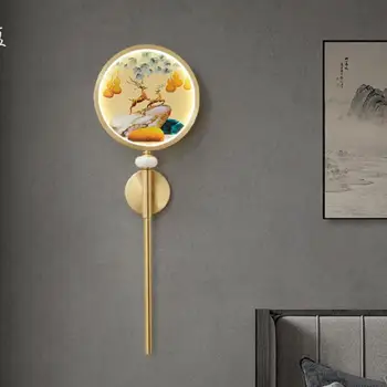 Традиционен китайски, с монтиран на стената лампа с многоцветни емайл, халба бира е от меден мрамор, голям дълго огледало в спалнята, led осветление стена за помещения.