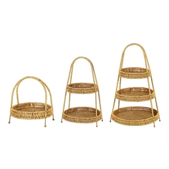 Универсална кошница от изкуствен ратан, кошница за съхранение на хляб за туризъм, къмпинг на открито