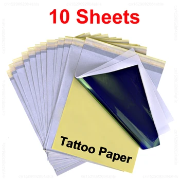 10 Листа хартия за прехвърляне на татуировки Формат А4 Хартия за термопереноса шаблон за копирната машина за прехвърляне на татуировки Фигура татуировки със собствените си ръце