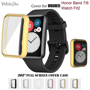 10ШТ Защитен Калъф за Smart часа Huawei Watch Fit 2/Band Honor 7/6/6Pro От Мека TPU Противоударного на цял екран Защитен своята практика