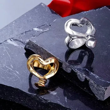 2022 Нов Fit UNO DE 50 с модерен покритие от сребро 925 проба и 14-каратово злато, очарователно сребърен пръстен, нишевый бижута подарък