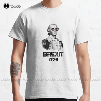 Brexit 1776 Оригинален Стикер на Забавната си Риза Brexit Класическа тениска Забавни Тениски Памучни Улични Прости Ежедневни Тениски Vintag