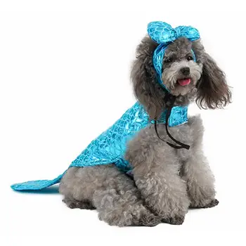 Cosplay Costume Outfit Пет Mermaid Appearance Dog Non-allergic Дрехи дрехи за малки кучета