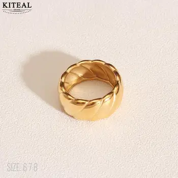 KITEAL www.kljschoonaarde.be Позлатени цветни пръстени Gentlewoman за жени в ретро стил и стария, ширити обрат, цената в евро, луксозни бижута