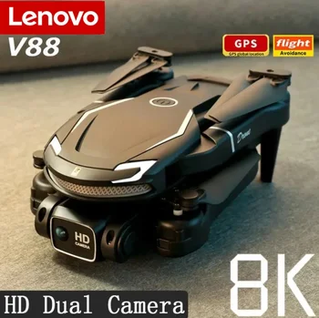 Lenovo V88 Drone 8K 5G Професионална HD Антена С Две Камери, Ненасочено Дрон За Заобикаляне на Препятствия, Квадрокоптер 3500 М, Подарък Играчка