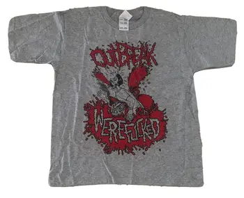 Outbreak - Реколта абсолютно нова оригиналният тениска ДВ, която никога не е носен, размер YL Пънк
