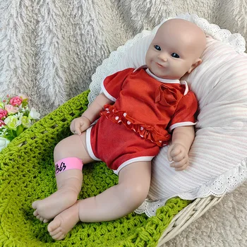 WW1563 46 см Силиконова кукла-Реборн 3200 гр Детска играчка 18 инча Reborn Baby