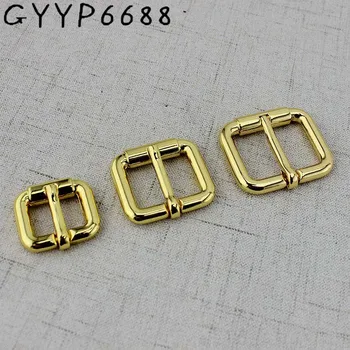 Висококачествена ключалката с квадратна регулиране на цвят злато 19 мм, 38 мм, латунная метална подвижна обтегач за чанти, аксесоари за дамски чанти и колани