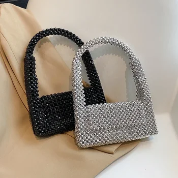 Дамска мода, Луксозен дизайн, отворена чанта, расшитая диаманти, чанта-клатч под мишниците, Дамска чанта, за да си официална вечеря, bag-чанта