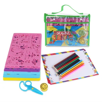 Детска живопис Инструмент за рисуване, Играчки за момичета Шаблони Шаблони Бамбук Детето в подарък