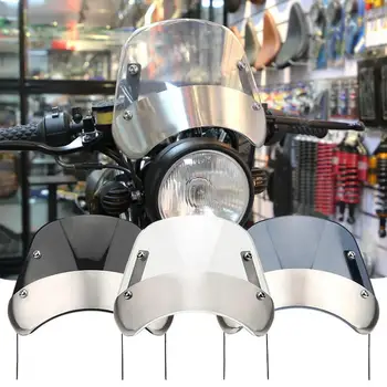 Дефлектор на предното стъкло за мотоциклет, мотор, здрава дефлектор на предното стъкло, въздушен дефлектор за велосипед, което предотвратява попадането на камъни от вятъра, Аксесоар