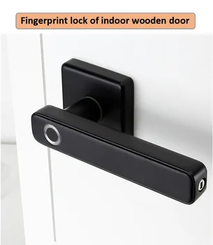 Дръжка за заключване на пръстови отпечатъци вътрешна дървена врата с един по езика и регулируема капаче 60-70 mm