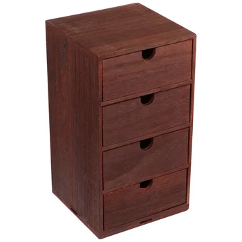 Дървена кутия за съхранение на Кутия за настолен Органайзер Дървени Улични Кутии за Настолен шкаф, Бюро, Мини-скрин Кубични Кутии с чекмеджета