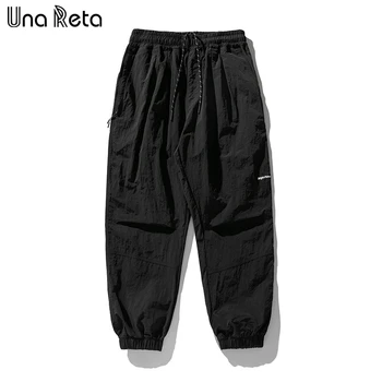 Ежедневни мъжки панталони Una Reta, обикновена панталони в стил хип-хоп, спортни панталони Harajuku, мода водоустойчив Свободни панталони