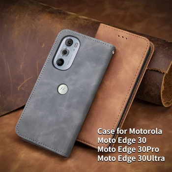 За Motorola Moto Edge 30 Pro калъф от изкуствена Кожа Чанта-портфейл с Панти капак с вграден Държач за телефон Moto Edge30 30Pro 30Ultra cover