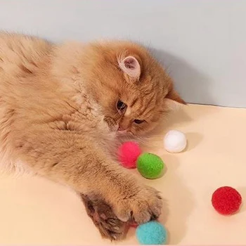 Интерактивна играчка-стартер топки за котки и кучета, плюшена играчка-топка за домашни любимци, отслеживающая за коте, тренирующая преследване на закрито и открито.