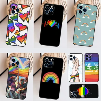 Калъф LGBT Pride Rainbow За iPhone 11 12 13 14 15 Pro Max Mini XS X Max XR SE 2020 2022 7 8 Plus Покритие на Корпуса