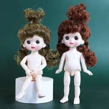 кукла 16 см, 13 подвижни стави и 3D имитация на очите, подарък за момичетата за рожден ден, детска играчка 