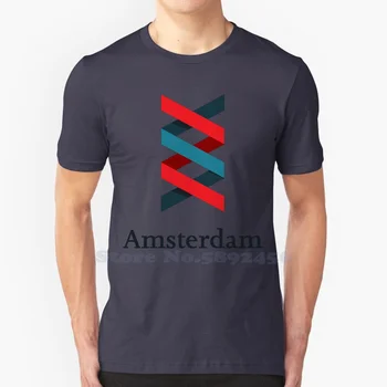 Лого на марката Amsterdam 2023 Тениска с улични дрехи, тениски с изображение на по-високо качество