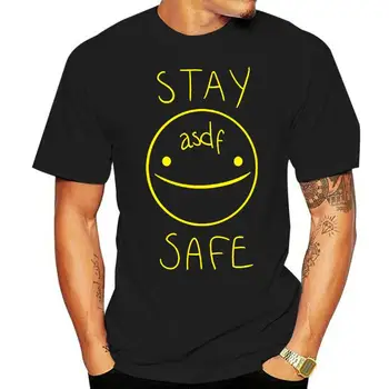 Модерна мъжка тениска с къс ръкав Eddsworld - стилна мъжка тениска с принтом Stay Safe