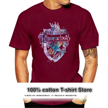 Мъжка тениска с принтом, Памучен тениска с кръгло деколте и къс ръкав, дамски тениска Ravenclaw