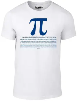 Мъжка тениска с цифри броя на Пи, училищни риза, математика, наука, шега, мода